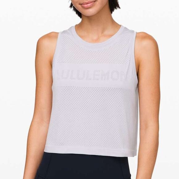 Lululemon Breeze By Sleeveless Muscle Crop Tank Silver Lilac/Silver Lilac Small - Picture 1 of 6